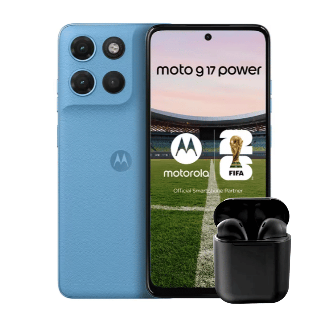 MOTO G17 POWER 256GB 4GB RAM + AUDÍFONOS INALÁMBRICOS INPODS