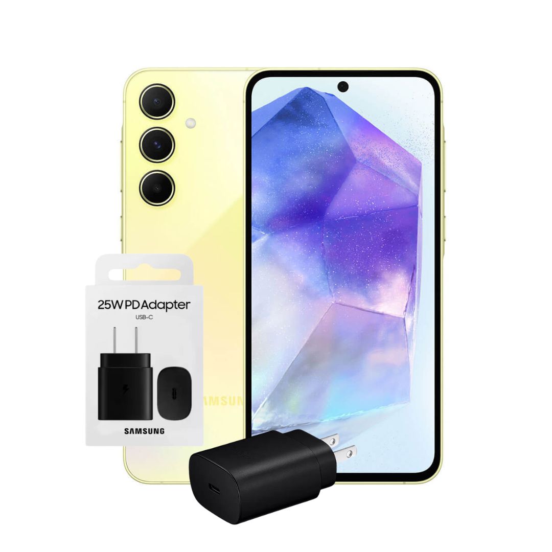 Samsung A55 256GB | 8GB Ram Amarillo + Adaptador Samsung