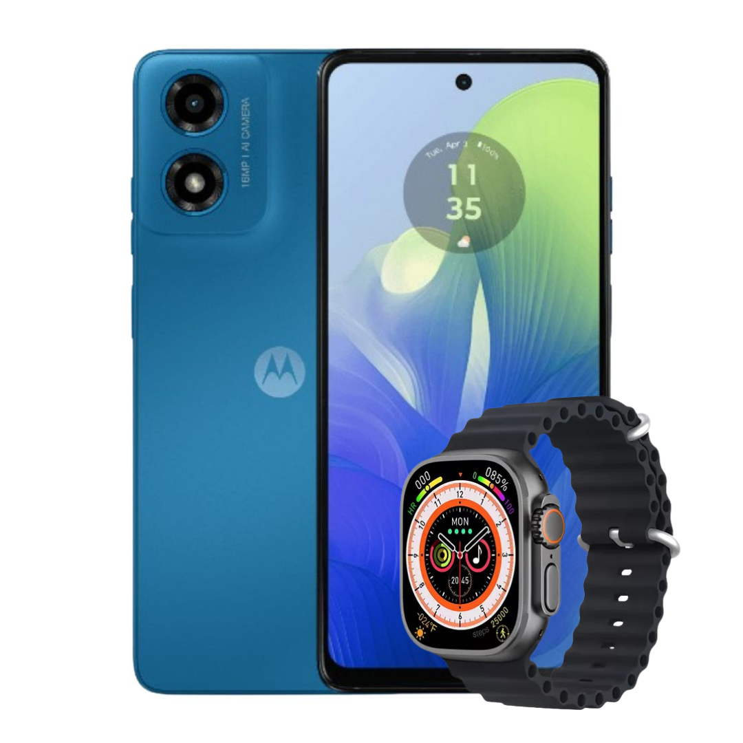 Motorola Moto G04s 128 GB | 4 GB Ram Azul Hielo + Reloj Smart Watch