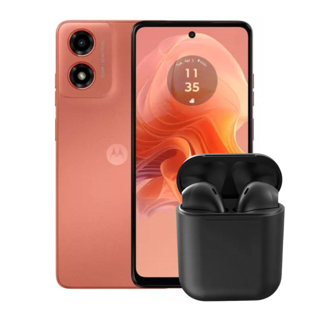 Motorola Moto G04s 128 GB | 4 GB Ram Naranja + Audífonos Inalámbricos Inpods