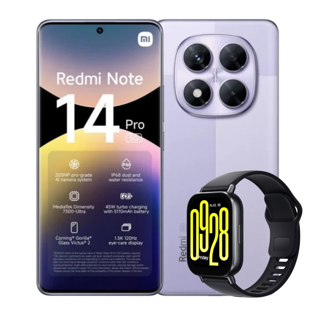 Xiaomi Redmi Note 14 Pro 5G 256 GB | 8 GB Violeta Lavanda + Xiaomi Smart Watch 5 Active