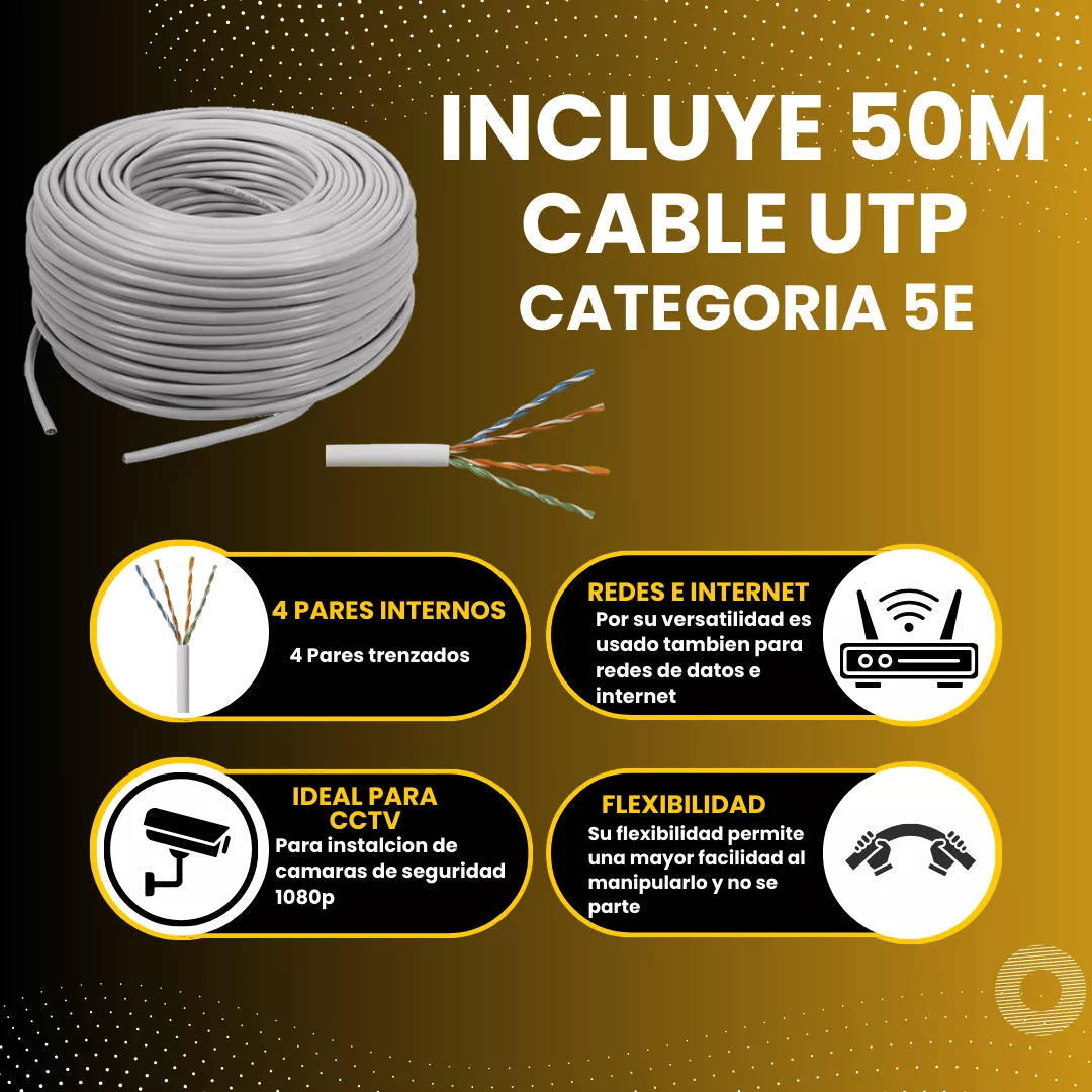 Cámaras De Seguridad Kit Cctv 1080p Dahua Dvr 4ch + 4 cámaras