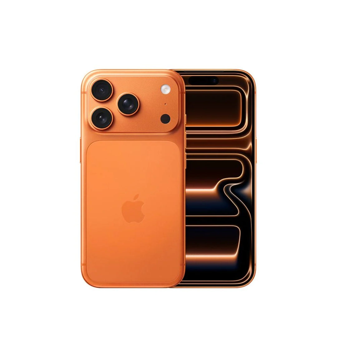 iPhone 17 Pro de 256 GB en color naranja, foto de producto de Smart Gadgets