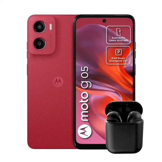 MOTO G05 256GB 4GB RAM + AUDÍFONOS INALÁMBRICOS INPODS