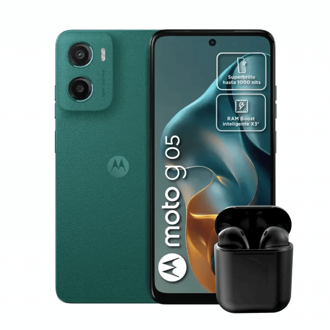 MOTO G05 256GB 4GB RAM + AUDÍFONOS INALÁMBRICOS INPODS