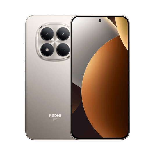 Xiaomi Redmi Note 15 Pro 5G 512GB titanio, vista trasera con cámaras y pantalla encendida