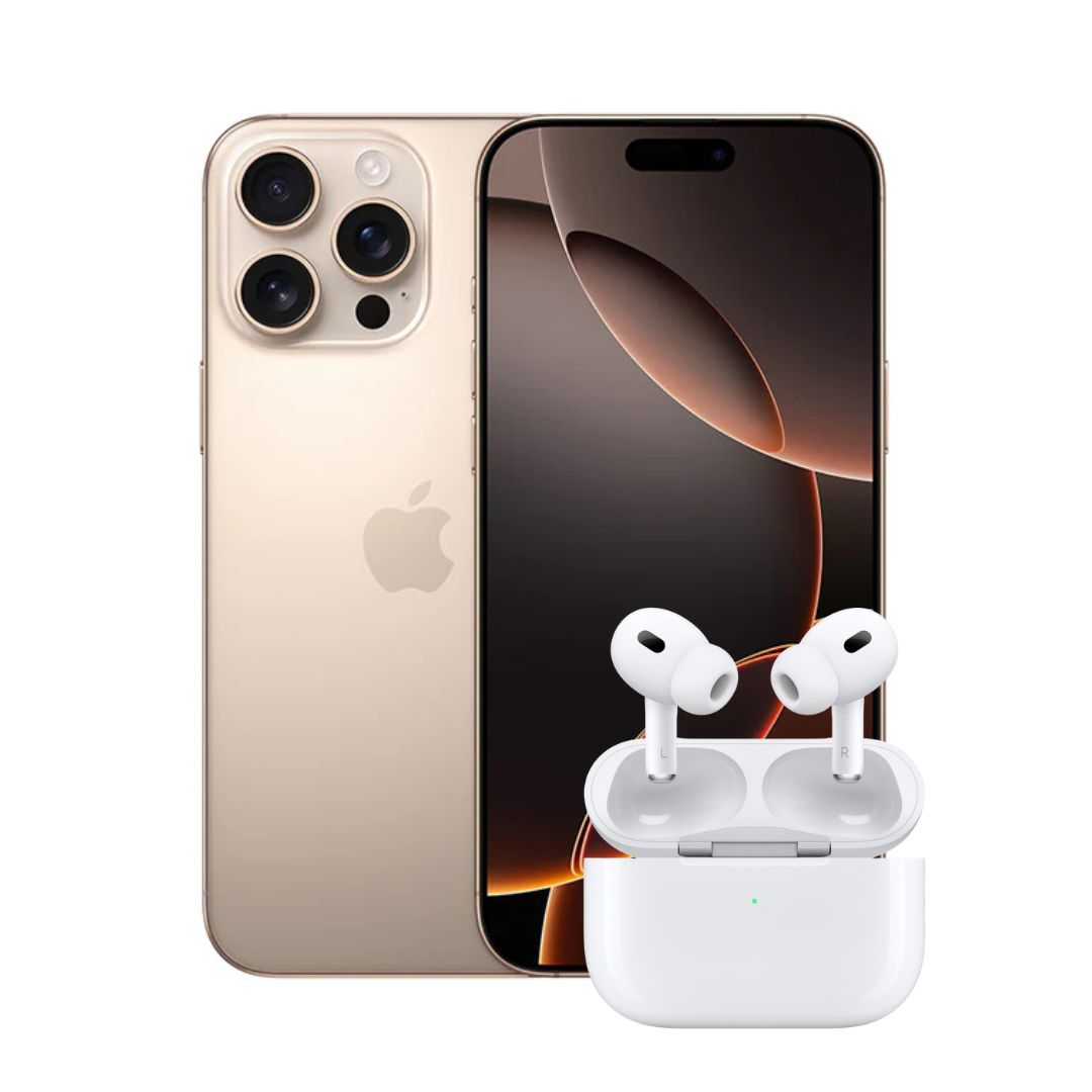 iPhone 16 Pro Max 256GB + Airpods Pro 2rd Generación 1.1 Titanio Desierto