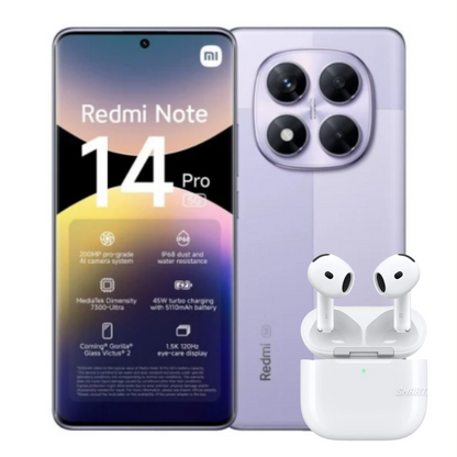 Xiaomi Redmi Note 14 Pro 5G 256 GB | 8 GB + AirPods 4ta Gen 1.1