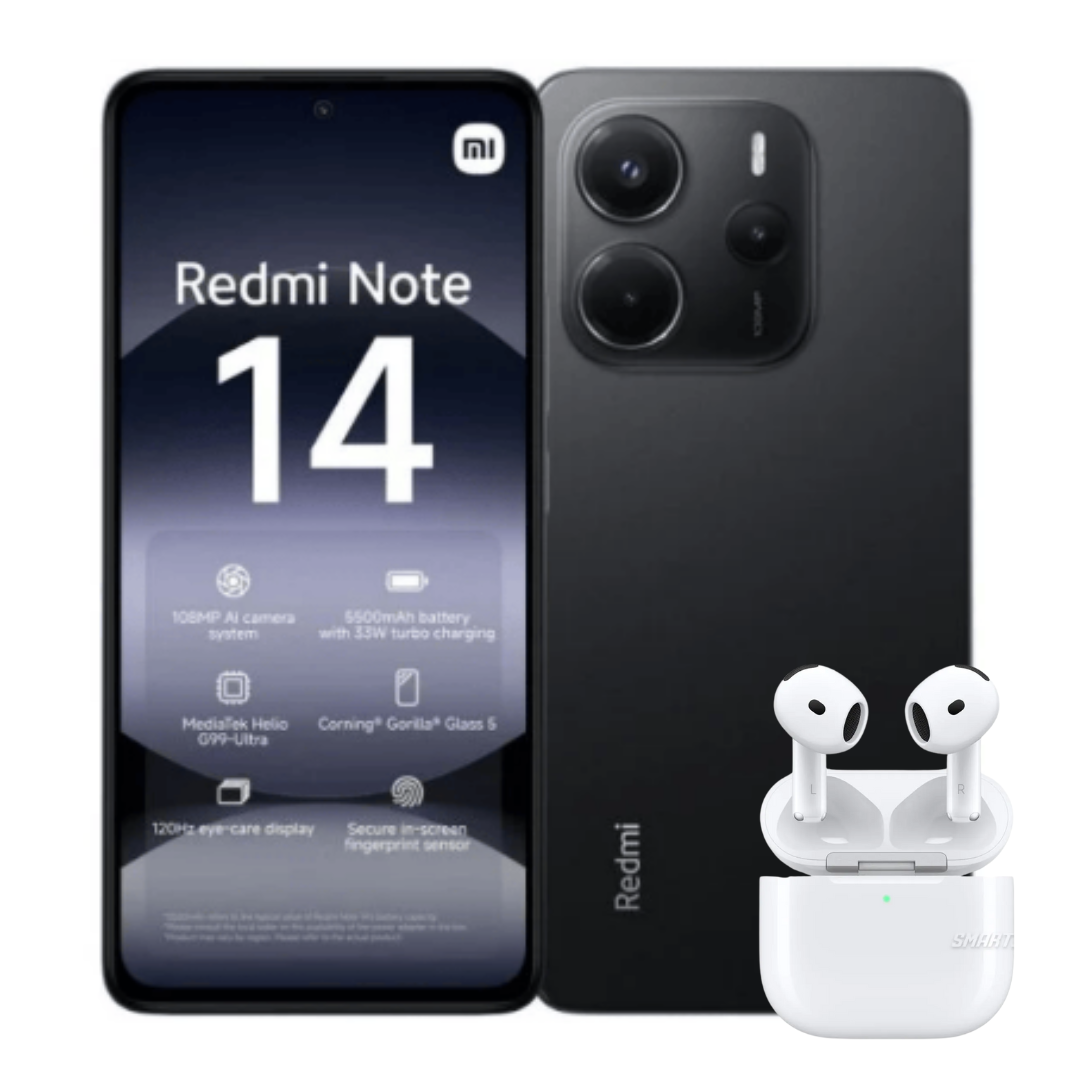 Xiaomi Redmi Note 14 256GB | 8GB RAM + AirPods 4ta Gen 1.1