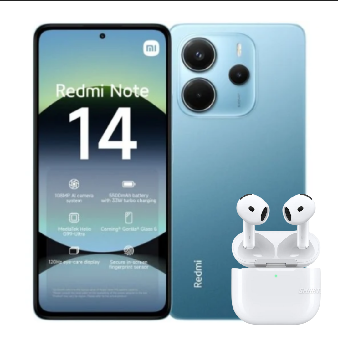 Xiaomi Redmi Note 14 256GB | 8GB RAM + AirPods 4ta Gen 1.1