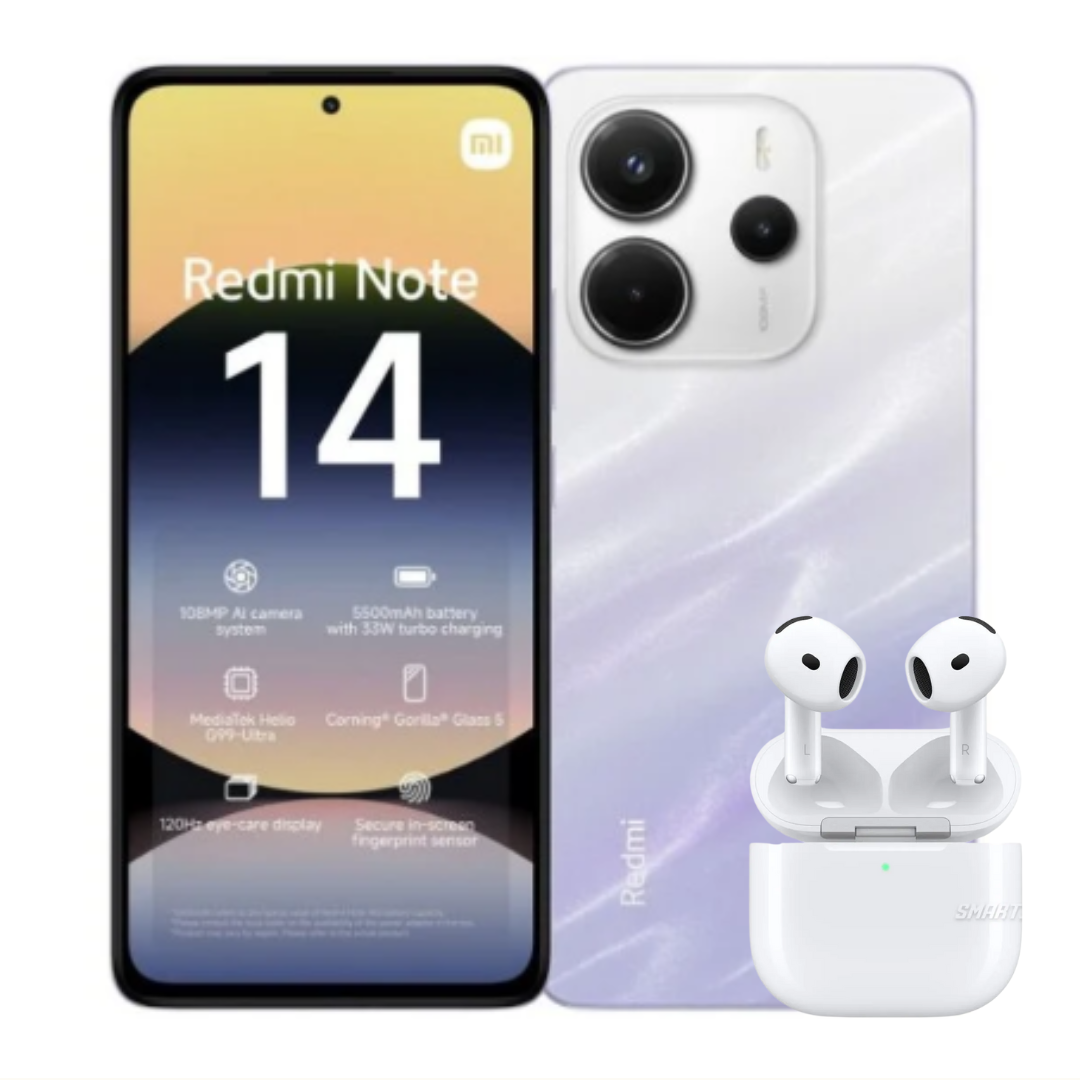 Xiaomi Redmi Note 14 256GB | 8GB RAM + AirPods 4ta Gen 1.1