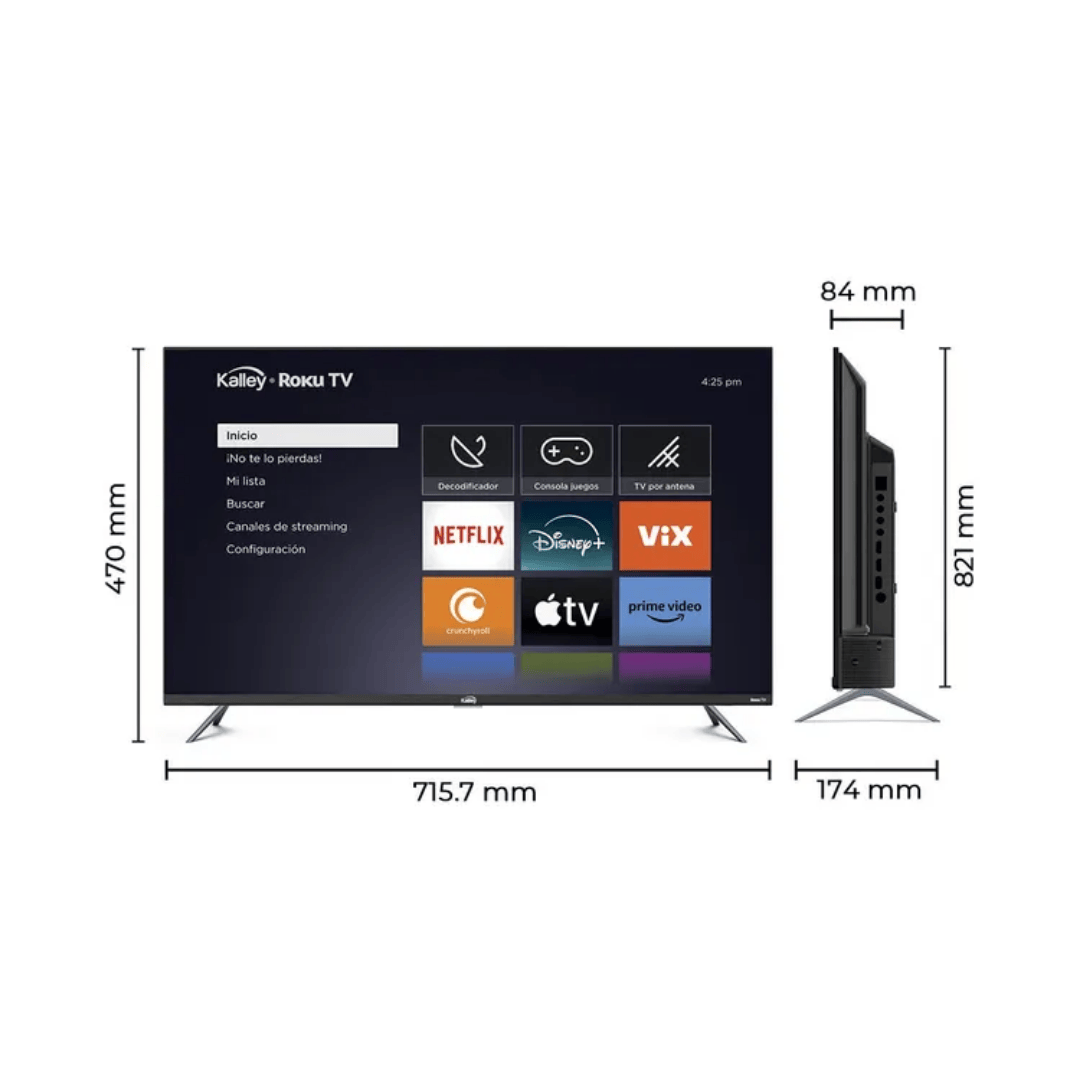 Televisor Kalley 32 pulgadas FHD Roku TV