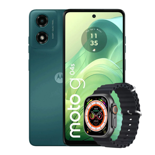 Motorola Moto G04s 128 GB | 4 GB Ram + Reloj Smart Watch Verde Océano
