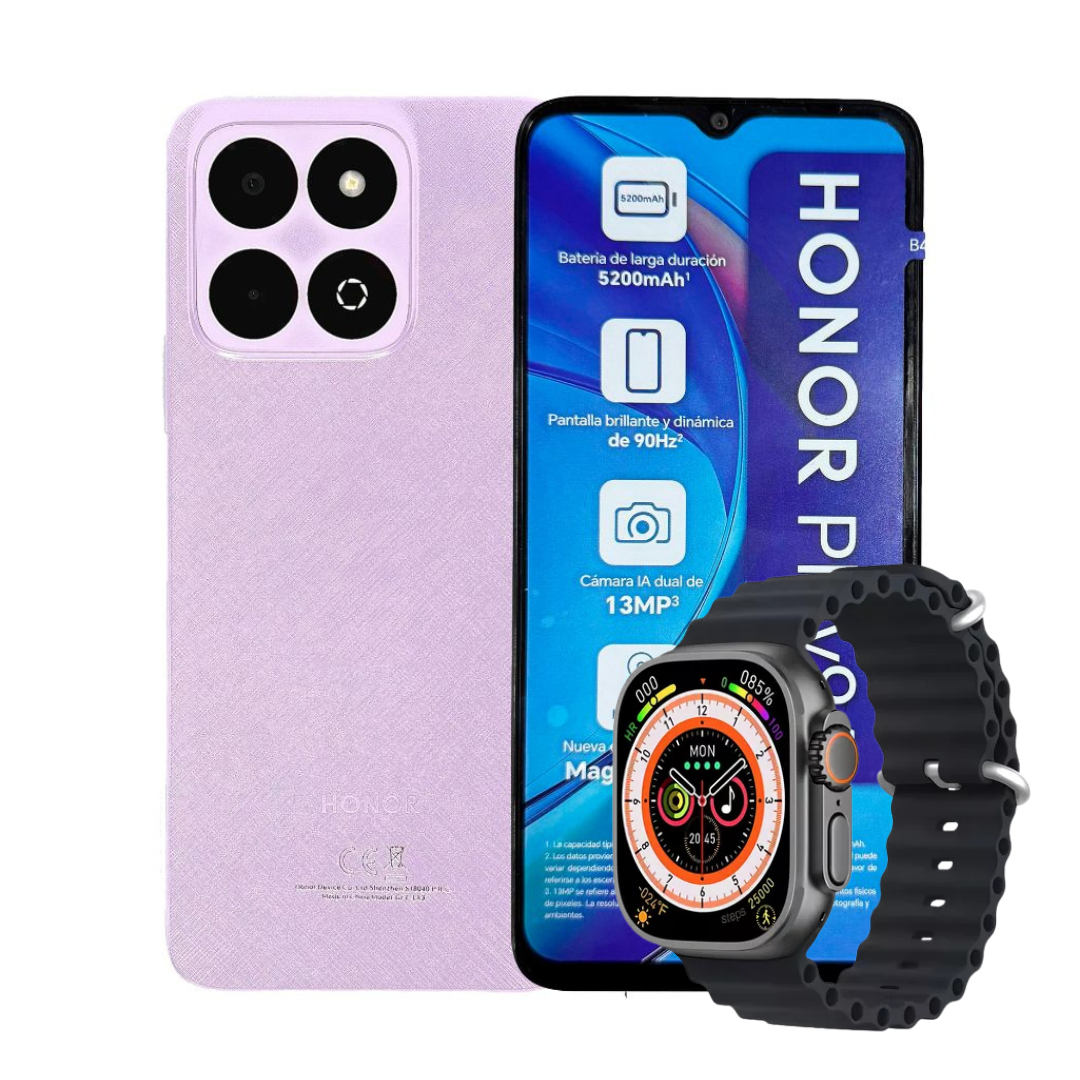Honor Play 9A 256GB | 4GB Ram + Reloj Smart Watch Morado