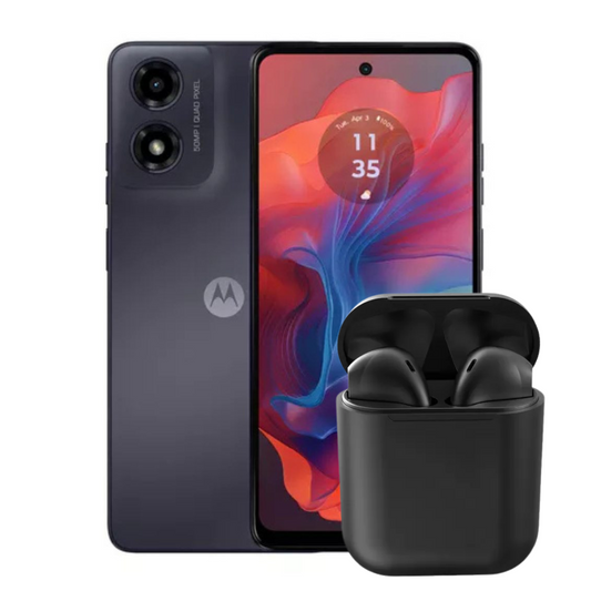 Motorola Moto G04s 128 GB | 4 GB Ram + Audífonos Inalámbricos Inpods Negro