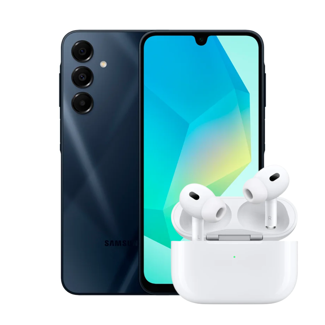 Samsung A16 256GB | 8GB Ram + Audífonos Inalámbricos Airpods Pro 2da Gen 1.1 Negro
