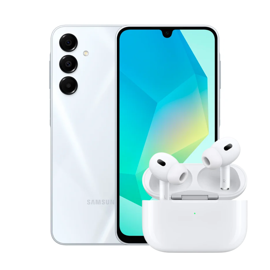 Samsung A16 256GB | 8GB Ram + Audífonos Inalámbricos Airpods Pro 2da Gen 1.1 Blanco
