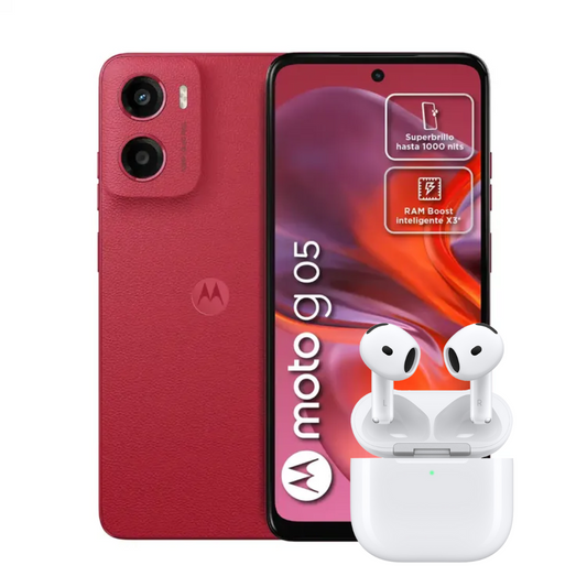 MOTO G05 128GB | 4GB RAM + AUDÍFONOS INALÁMBRICOS