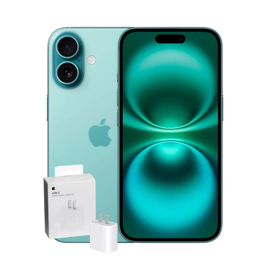 IPHONE 16 128 GB VERDE +  ADAPTADOR ORIGINAL 20W