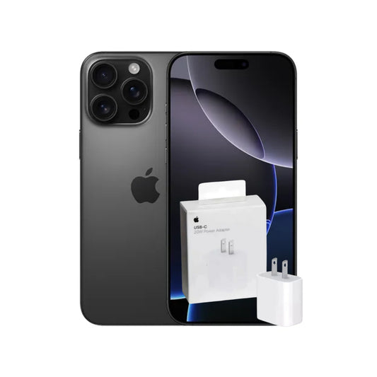 IPHONE 16 PRO 128 GB TITANIO NEGRO + ADAPTADOR ORIGINAL 20W