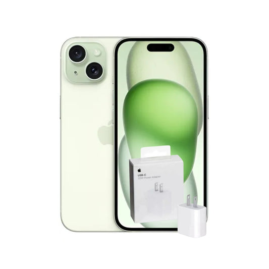 IPHONE 15 128GB VERDE + ADAPTADOR ORIGINAL 20W