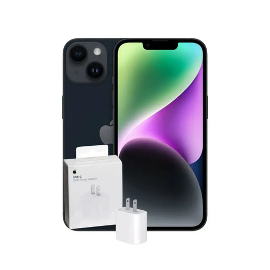 IPHONE 14 128GB AZUL MEDIANOCHE + ADAPTADOR ORIGINAL 20W