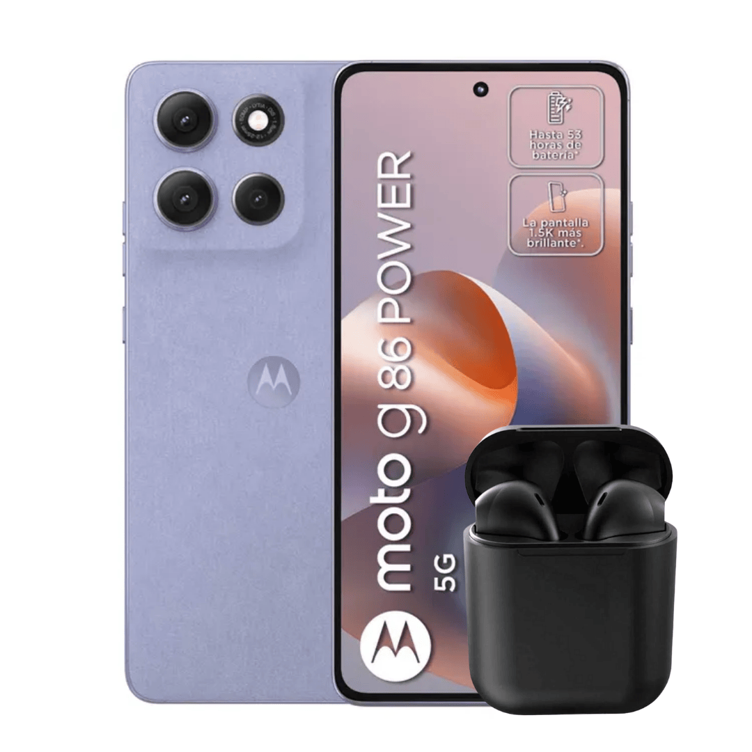 MOTOROLA MOTO G86 POWER 256GB 8GB RAM + AUDÍFONOS INALÁMBRICOS INPODS