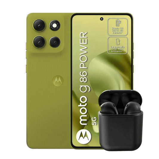 MOTOROLA MOTO G86 POWER 256GB 8GB RAM + AUDÍFONOS INALÁMBRICOS INPODS