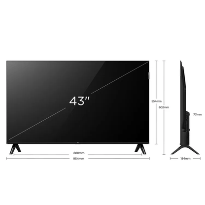 TELEVISOR TCL 43" S5K FHD QLED GOOGLE TV