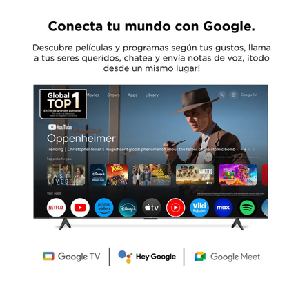 TELEVISOR TCL 50" P7K 4KUHD QLED GOOGLE TV