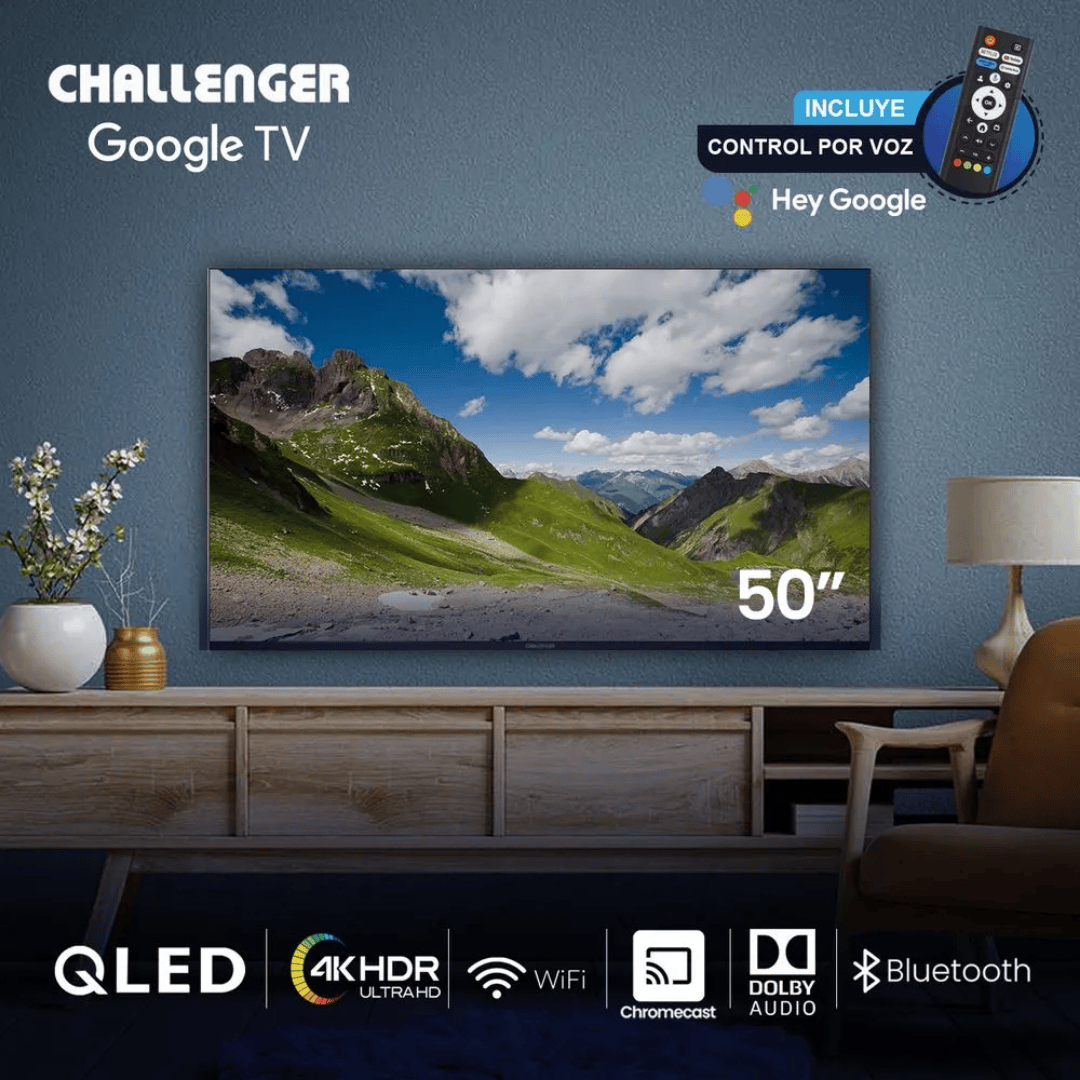 TELEVISOR CHALLENGER 50" 4KHDR QLED GOOGLE TV