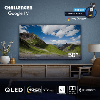 TELEVISOR CHALLENGER 50" 4KHDR QLED GOOGLE TV