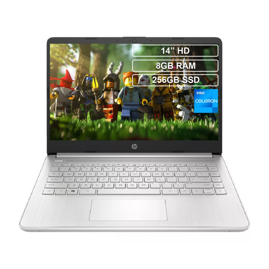 Portatil HP 14-DQ0533LA Intel Celeron N4120 SSD 256GB4 8GB RAM Pantalla 14 HD Windows 11 Plateado