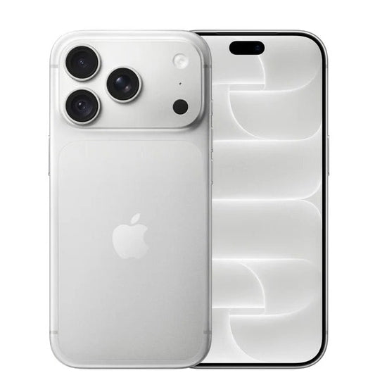 iPhone 18 Pro Max 256 GB plata, vista trasera y vista frontal con la pantalla encendida