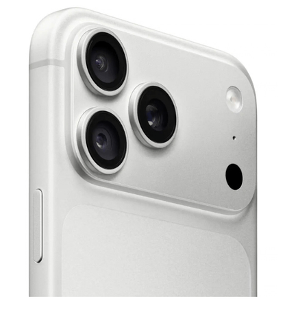 Primer plano del módulo de tres cámaras del iPhone 18 Pro Max 256 GB plata