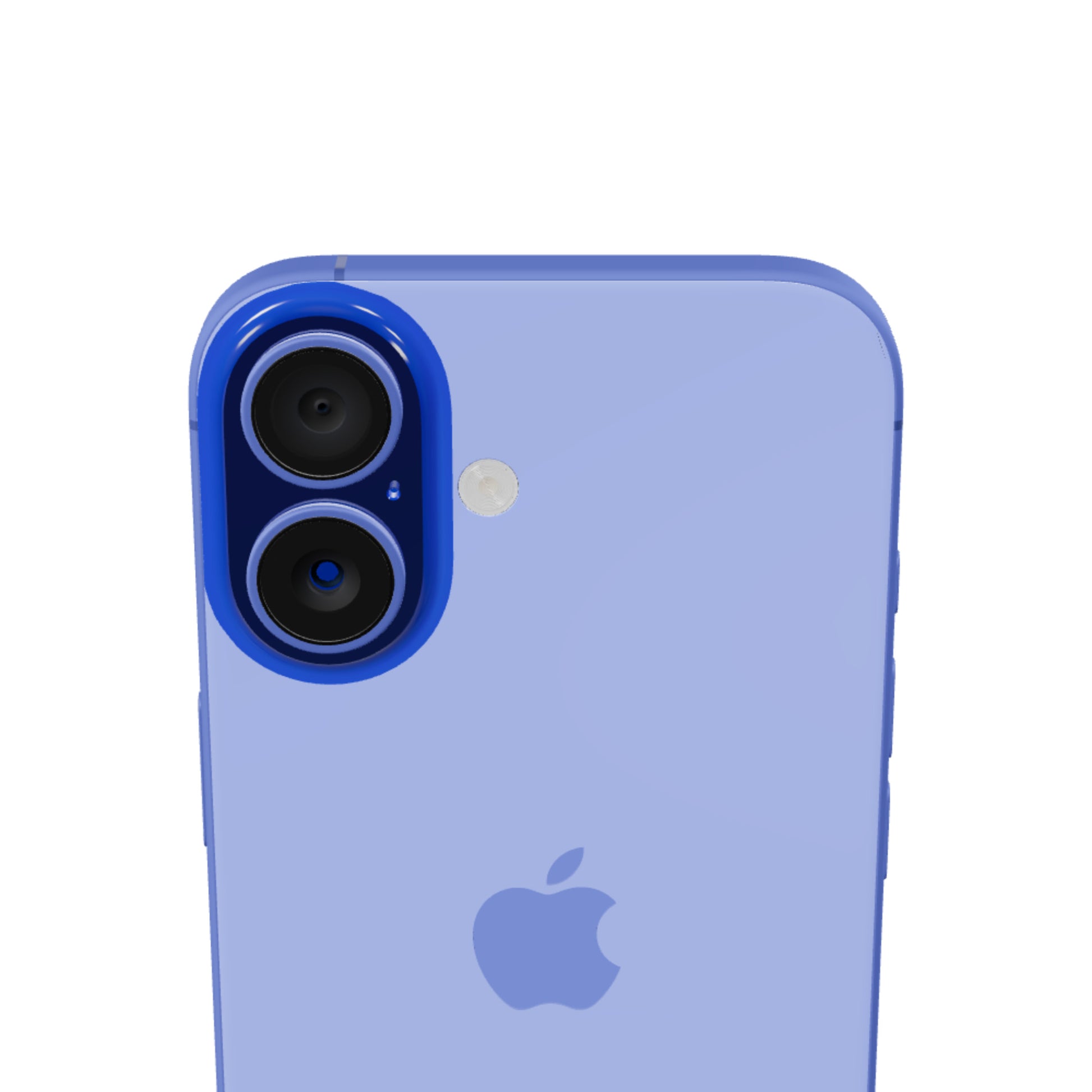 iPhone 16 128GB · Azul · detalle cámaras 3D