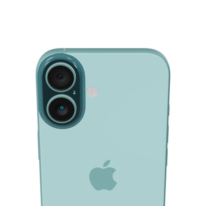 iPhone 16 128GB · Verde Azulado · detalle cámaras 3D