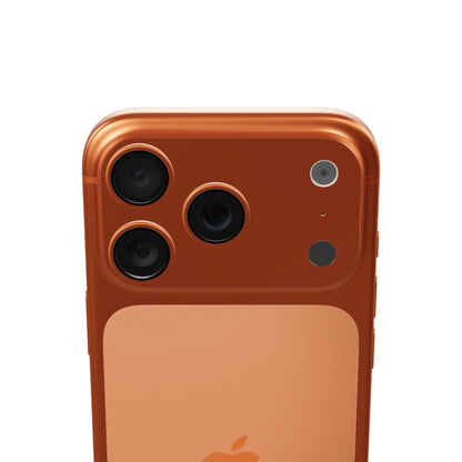 IPHONE 17 PRO 512GB · NARANJA COSMICO · detalle cámaras 3D