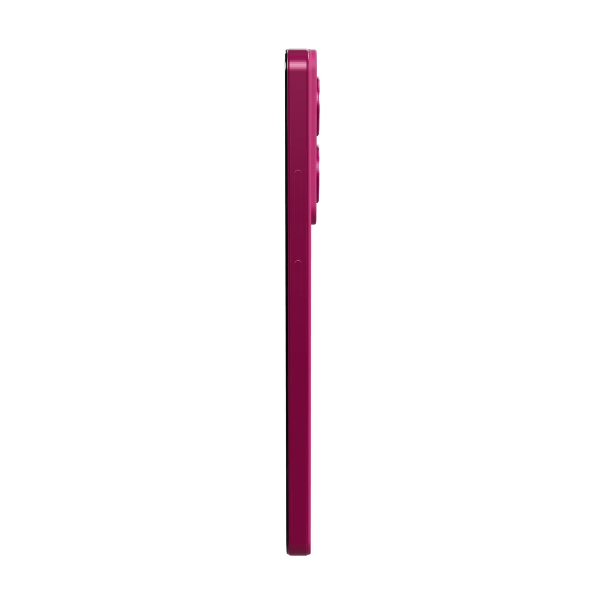 Motorola Edge 50 Fusion 256GB fucsia, vista de canto mostrando el grosor