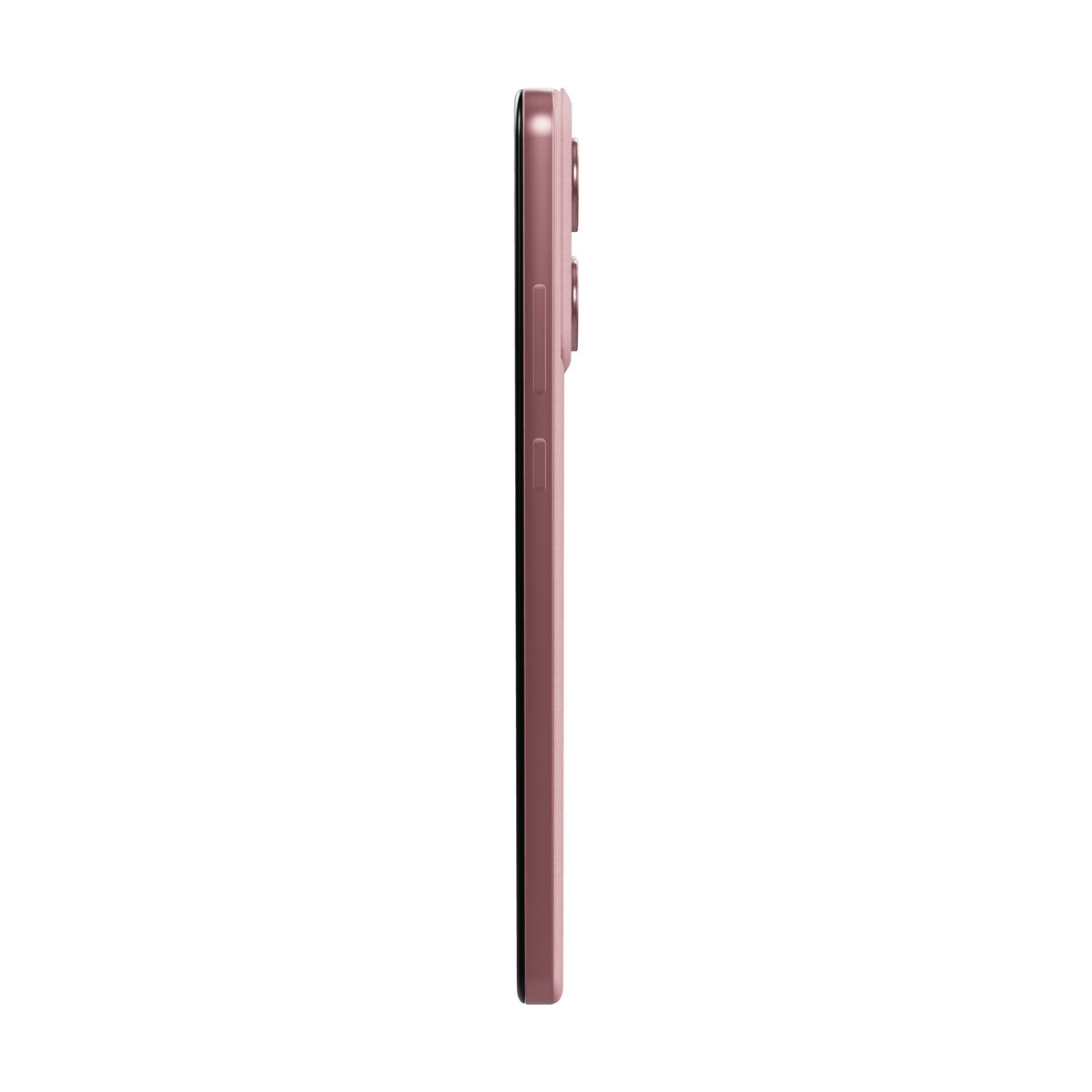 Motorola Edge 60 Fusion 256GB rosa, vista de canto mostrando el grosor