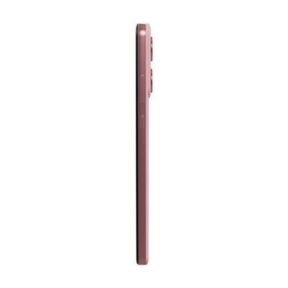Motorola Edge 60 Fusion 256GB rosa, vista de canto mostrando el grosor