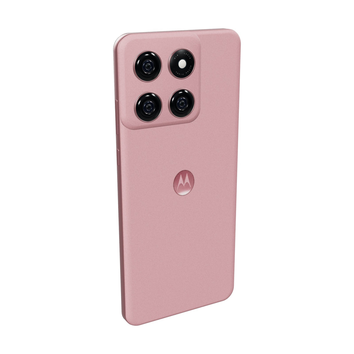 Motorola Edge 60 Fusion 256GB rosa, vista en ángulo de tres cuartos