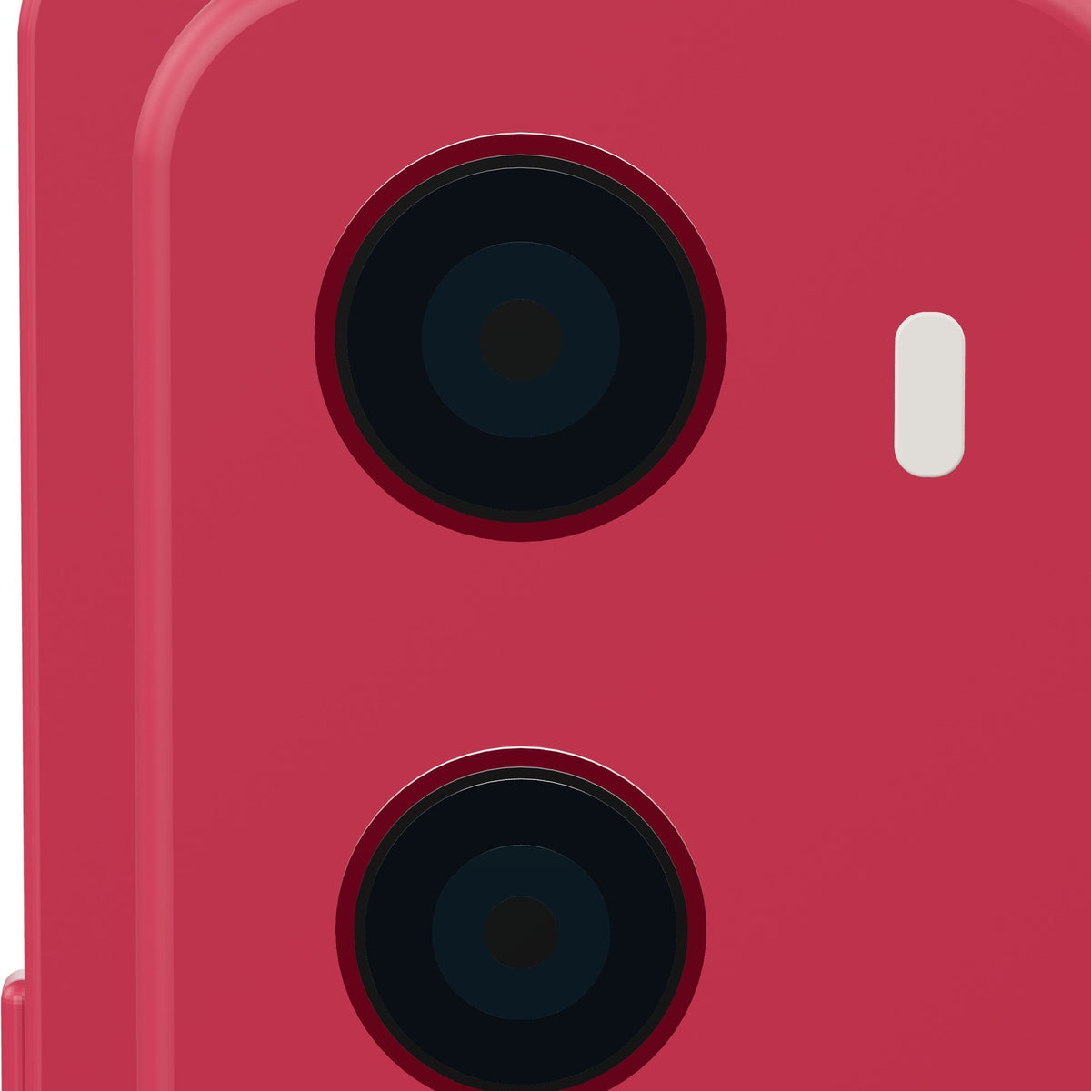 Motorola G05 128GB rojo, primer plano de la isla de cámaras