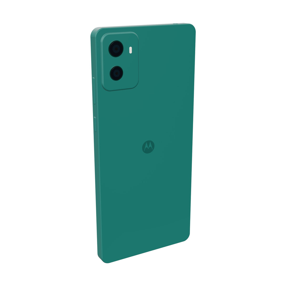Motorola G05 256GB verde, vista en ángulo de tres cuartos