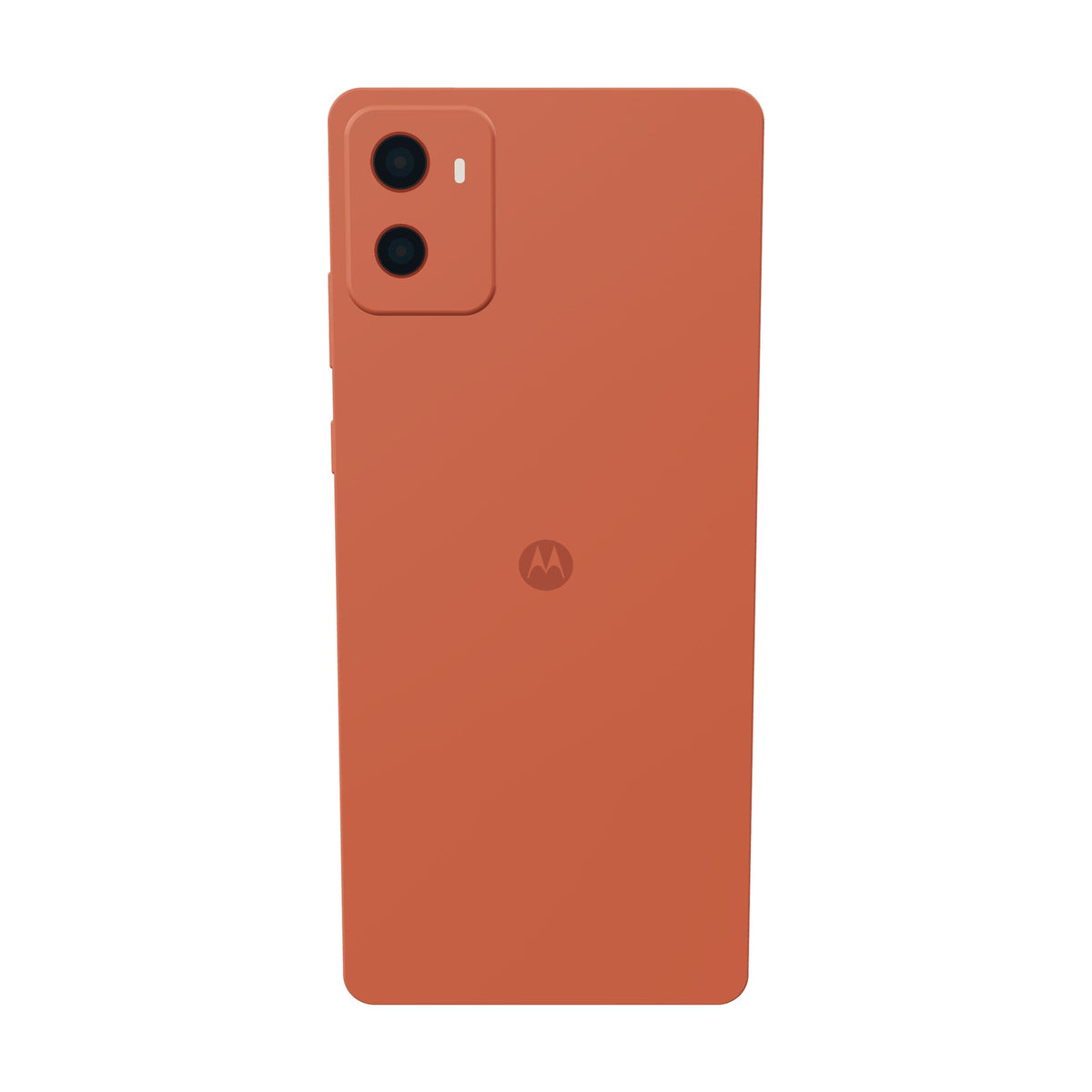 Motorola G06 128GB naranja, vista trasera con la cámara