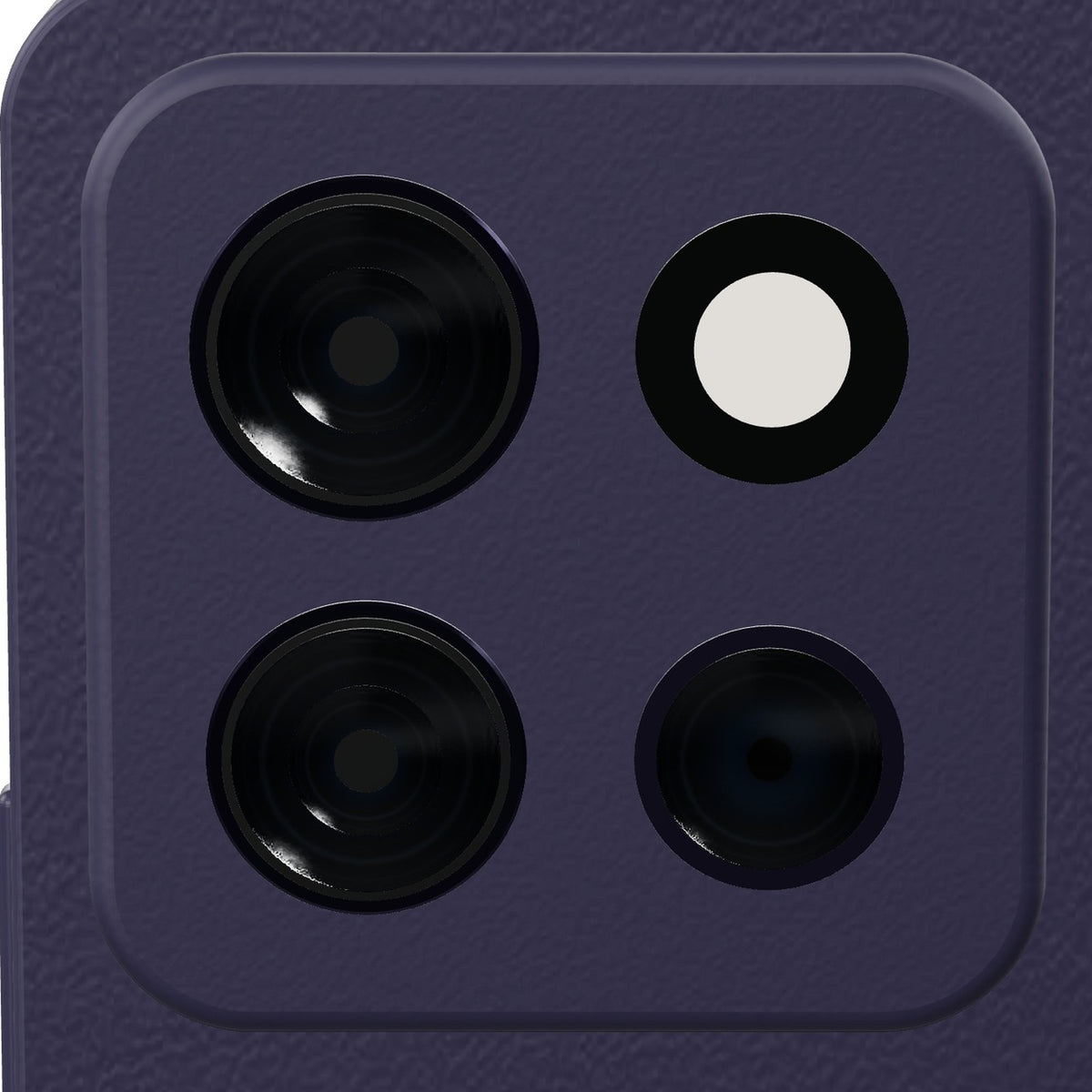 Motorola G17 Power 256GB morado, primer plano de la isla de cámaras