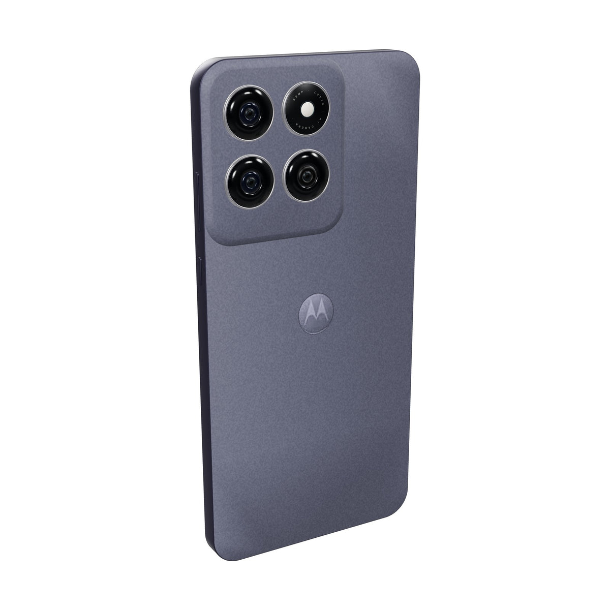 Motorola G67 256GB gris, vista en ángulo de tres cuartos