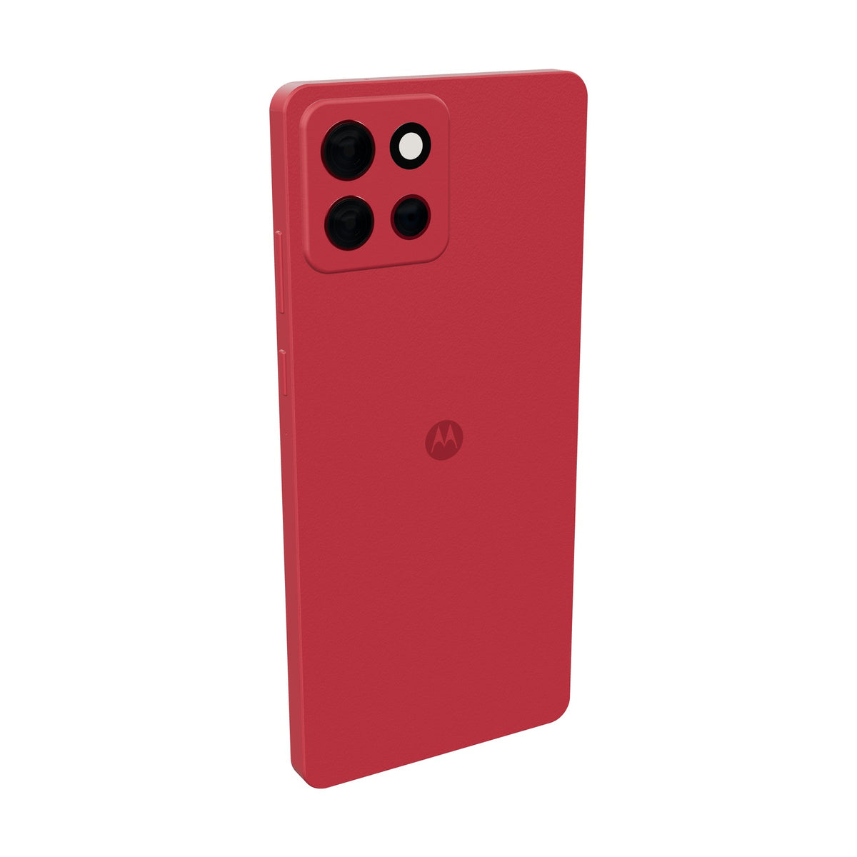 Motorola G86 256GB cereza, vista en ángulo de tres cuartos