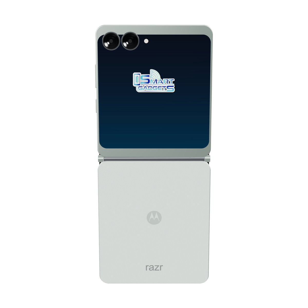 Motorola Razr 60 512GB blanco, vista trasera con la cámara
