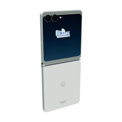 Motorola Razr 60 512GB blanco, vista en ángulo de tres cuartos
